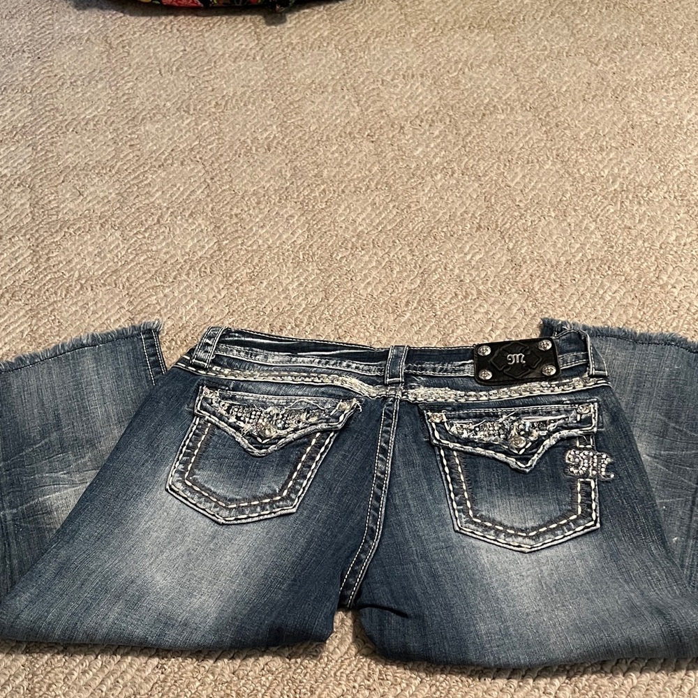 Miss Me Women's Blue Jeans Easy Capri